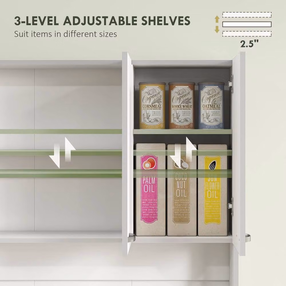 Wyld Haus Tovesu Modern Kitchen Cupboard in White and Grey, W/D/H: 101 x 39 x 180 cm – 3