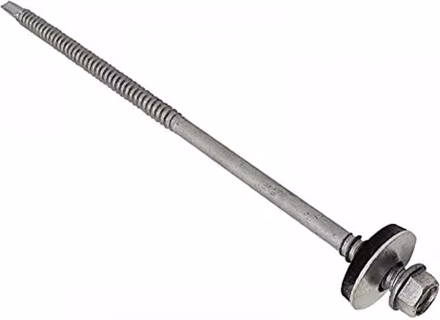 Forgefix Techfast Grey Composite to Steel Hex Head Screws No.3 Tip 5.5 x 70mm, Box of 100
