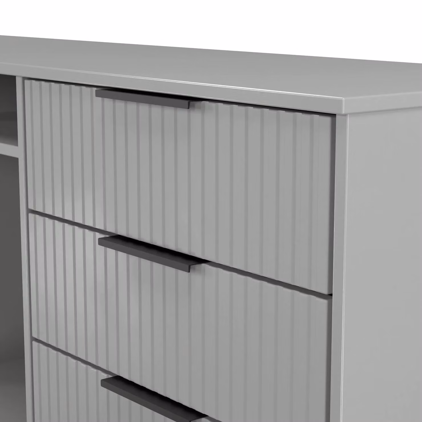 2 U Menai Ready Assembled 6 Drawer Sideboard in Matt Dark Grey – 3