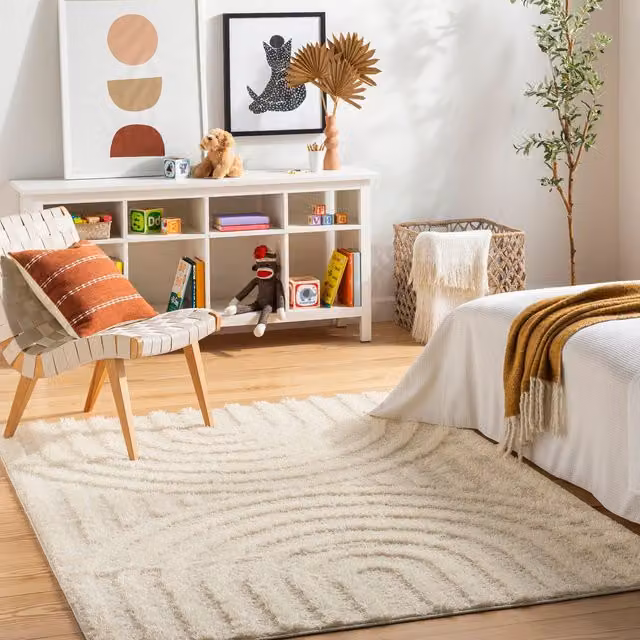 Livabliss Rodos Modern Soft Plush Pile Rug in Light Grey, W: 200 cm, D: 275 cm