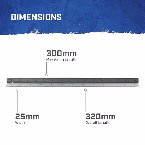 Faithfull Silver Aluminium Triangular Scale Rule with 6 Metric Scales, Length: 30 cm – 2