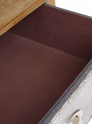 Premier Housewares Shoreditch Rectangular Coffee Table in Brown Rustic Finish, W/D/H: 120 x 60 x 47 cm – 4