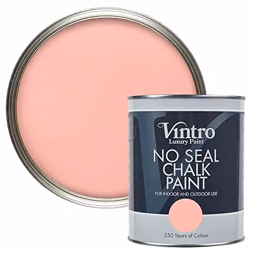 Vintro No Seal Chalk Paint in Dancing Salmon Pink, 1 Litre