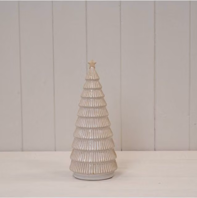 KDMD Beige Ceramic Abstract Christmas Ornament, Height: 25 cm