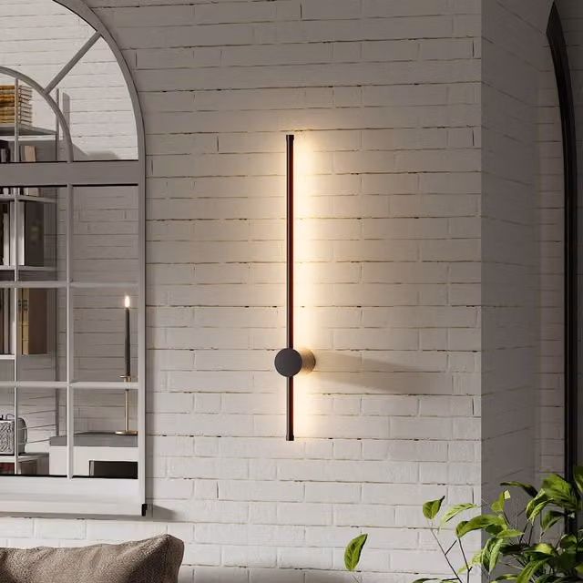 Living Star Modern Rotatable LED Straight Wall Light in Black with Warm White Light, 60 cm