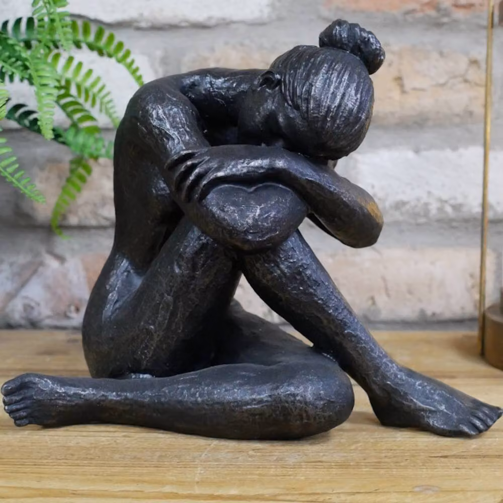 Gifts Direct 2 U Large Sitting Naked Woman Ornament in Black – 4