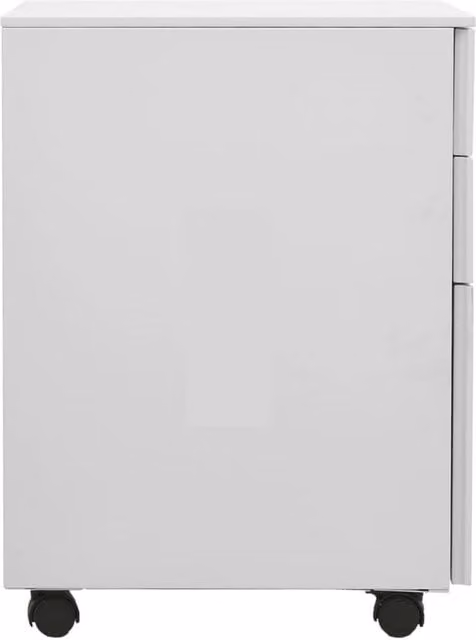 Berkfield Home Mobile File Cabinet in Light Grey Metal with Lock and Castors, W/D/H: 39 x 45 x 60 cm – 1