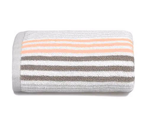 Allure Bath Fashions Merlin Striped Cotton Hand Towel, Pink and Multicolour, W: 50 cm, L: 90 cm, 550gsm
