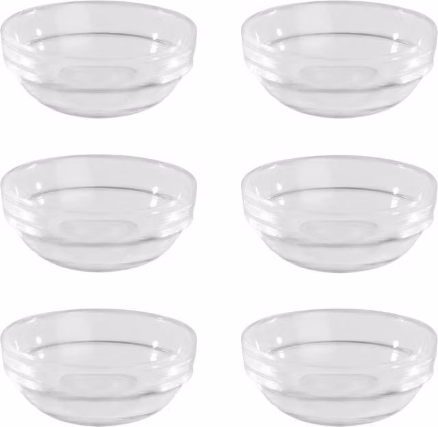 Maison & White Set of 6 Transparent Glass Condiment Dishes