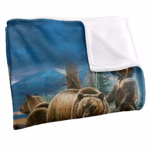 JQ Licensing Big Game Hunting Silky Touch Super Soft Fleece Throw Blanket, Multicolour, W: 91 cm, D: 147 cm – 2