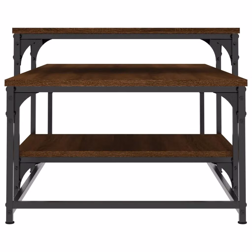 Berkfield Home Brown Oak Coffee Table, W/D/H: 102 x 60 x 45 cm – 3