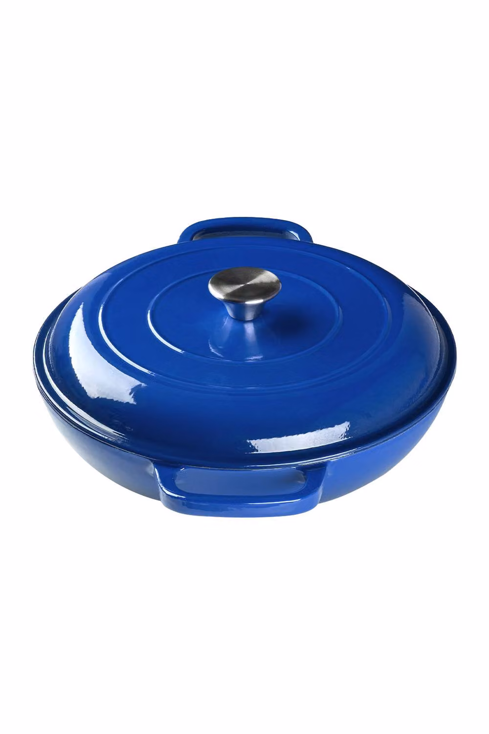 Garden Sanctuary Blue Enamelled Cast Iron Casserole Pot with Lid, 3.2 l – 2