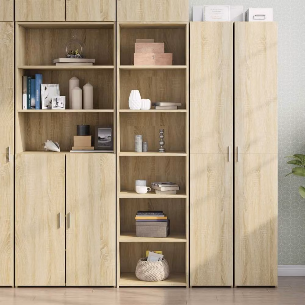 Berkfield Home Sonoma Oak Highboard in Light Brown, W/D/H: 50 x 41 x 185 cm – 2