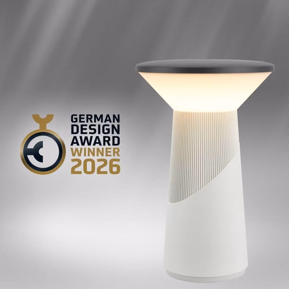 Briloner Pilia Rechargeable LED Table Lamp, Grey Anthracite, H 24 cm x W 15 cm x D 15 cm – 6