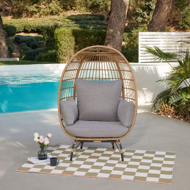 GRS Como Garden Egg Chair in Grey