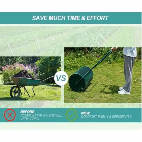 Gr8 Garden Green Heavy Duty Metal Manual Compost Spreader with 76L Capacity – 4