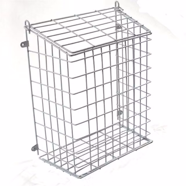 Nordara X-Large White Metal Mesh Wall Mounted Front Door Letter Box Cage – 1