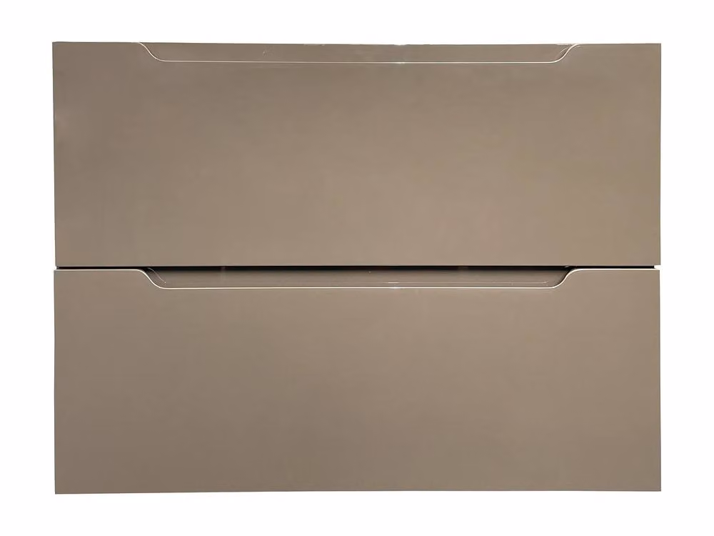 Vente-unique STEFANIE Wall-Hung Modern Bathroom Vanity Unit in Beige Glossy Finish, W: 80 cm – 2