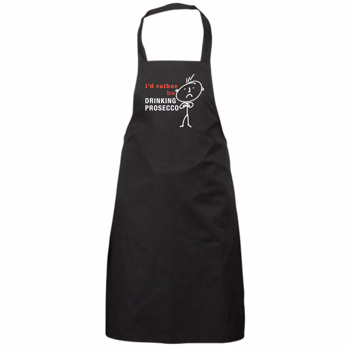 60 Second Makeover Men's I'd Rather Be Drinking Prosecco Black Apron – 2