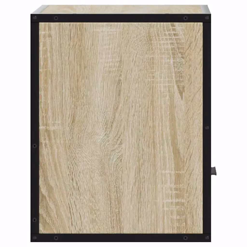 Berkfield Home Wall-mounted Bedside Cabinet in Sonoma Oak Brown, W: 40 cm, D: 31 cm, H: 39.5 cm – 6