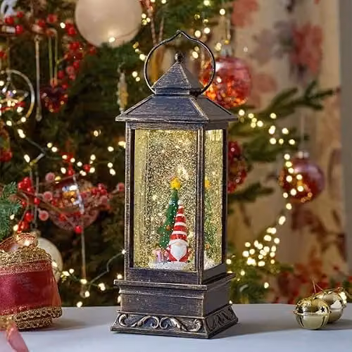 Smart Garden Products Three Kings Christmas Metal LED Water Spinner Glitter Snow Globe Lantern, Multicolour, Height: 29 cm