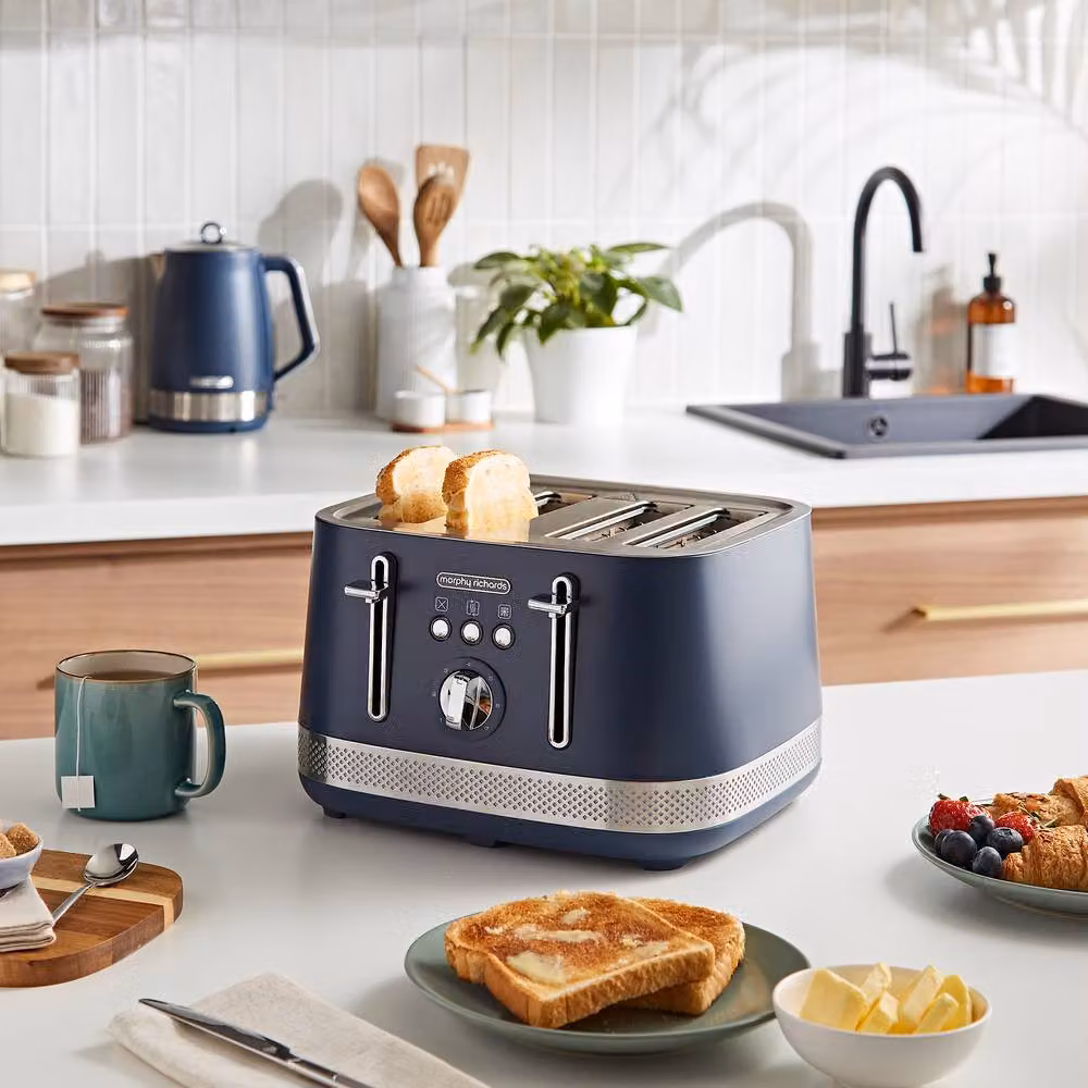 Morphy Richards Illumination 4-Slice Toaster in Blue – 3