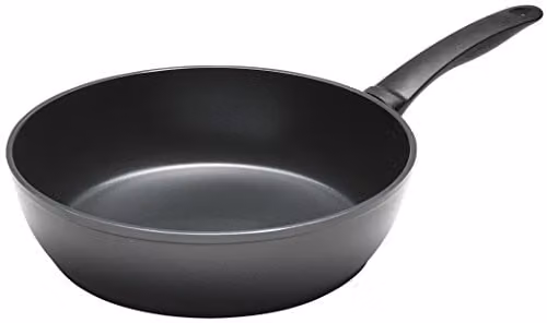 Kuhn Rikon Black Non-Stick Forged Aluminium High Wall Frying Pan and Wok, 24 cm