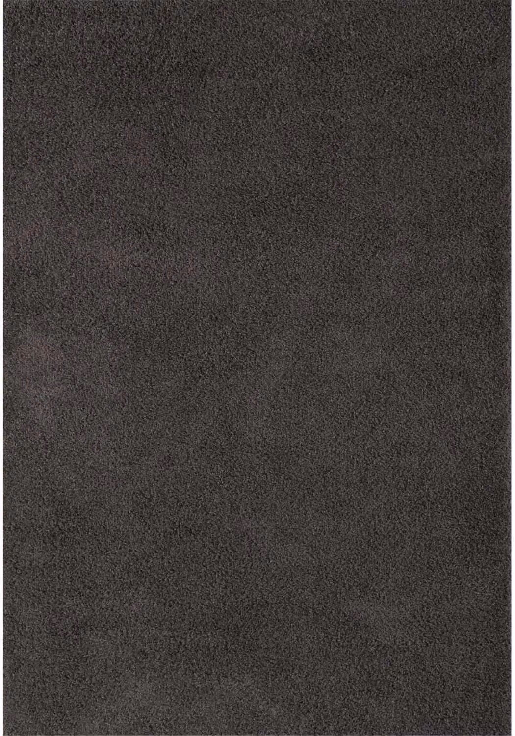 THE RUGS Soft Plain High Pile Shaggy Rug for Living Room or Bedroom, Dark Grey, W: 80 cm, L: 150 cm – 2