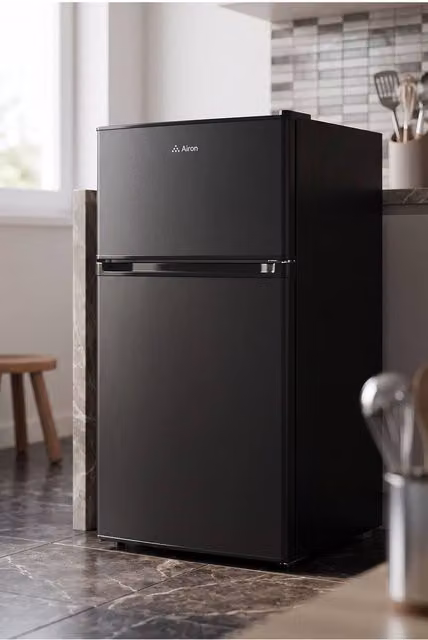 Living and Home 89L Freestanding Top Freezer Fridge in Black