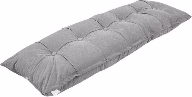 VOGREX Grey Memory Foam Rectangular Bolster Reading Pillow for Back Support W/D/H: 180 x 60 x 18 cm – 1
