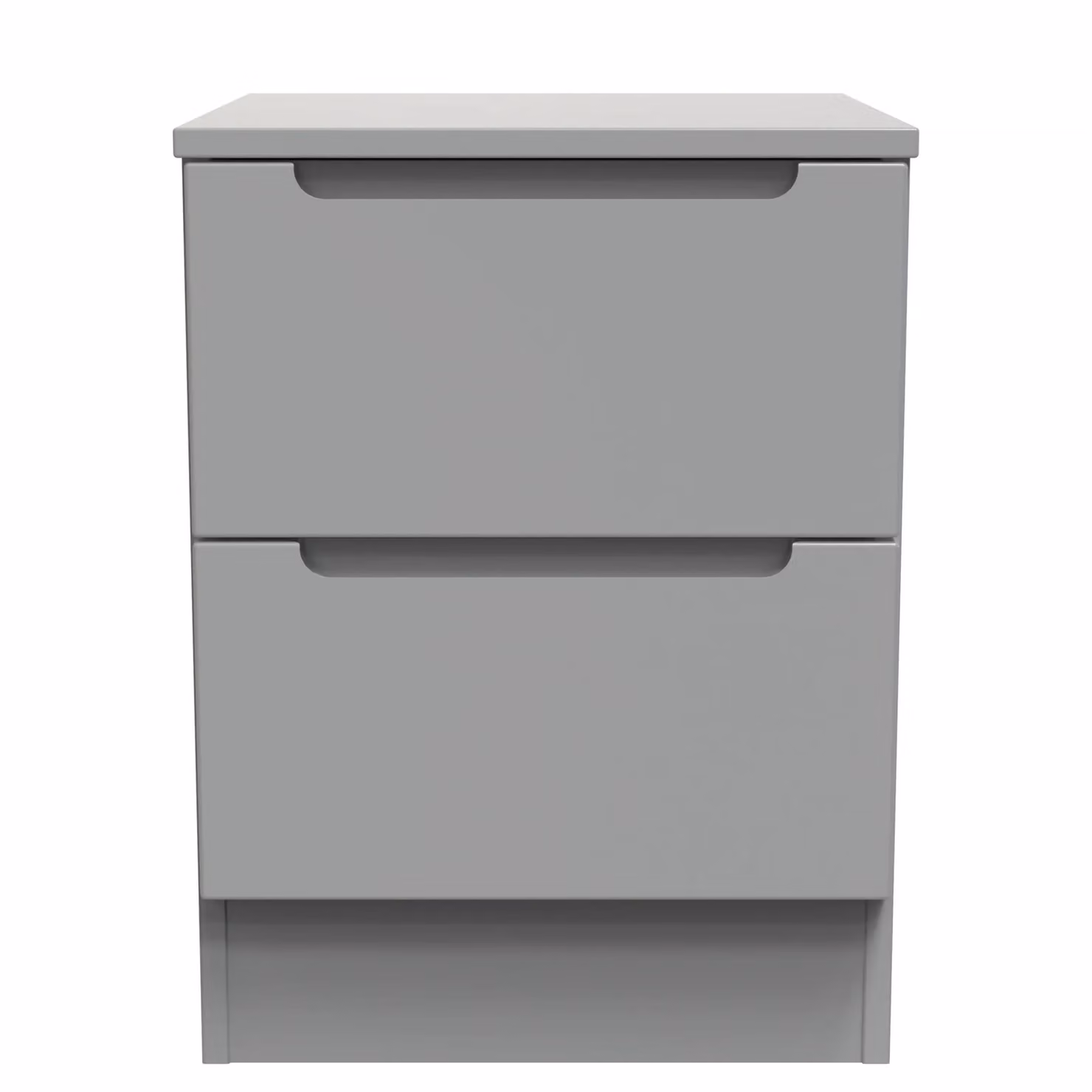 2 U Lucca 2 Drawer Bedside Table in Dark Grey, Small, Ready Assembled – 2