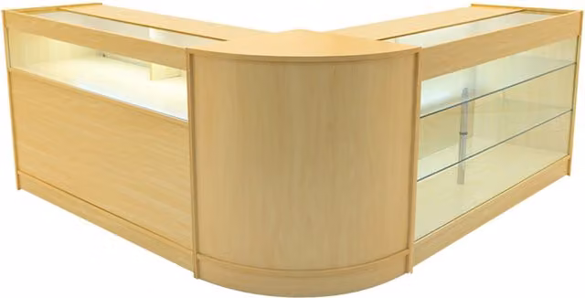Monstershop Triton LED Shop Counter Set K1500, B1500 & CM60 in Maple Beige