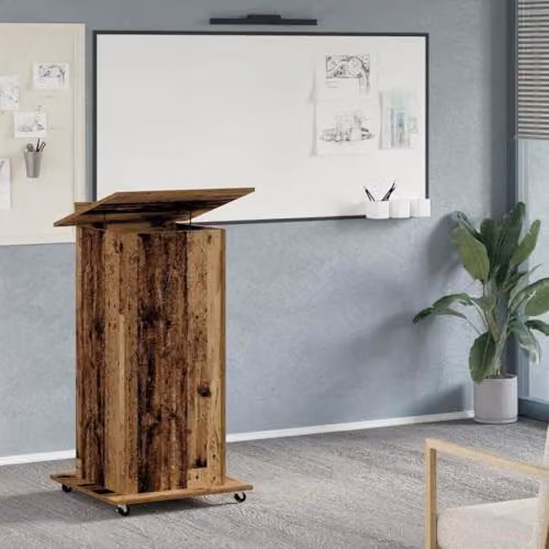 vidaXL Modern Brown Freestanding Storage Cabinet with Hinged Doors and Internal Drawers, W/D/H: 55 x 55 x 107 cm – 2