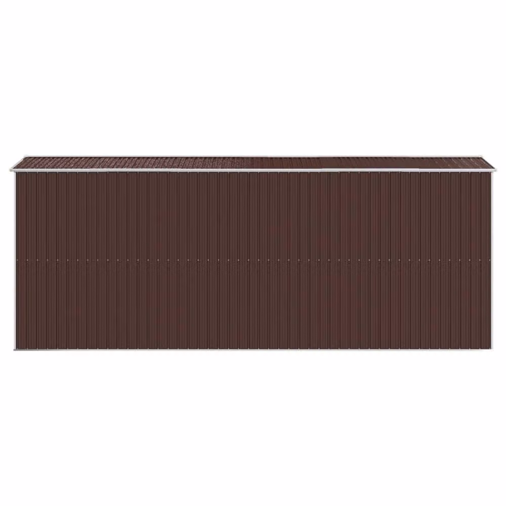 Berkfield Home Garden Shed in Dark Brown, Galvanised Steel, W/D/H: 192 x 523 x 223 cm – 4