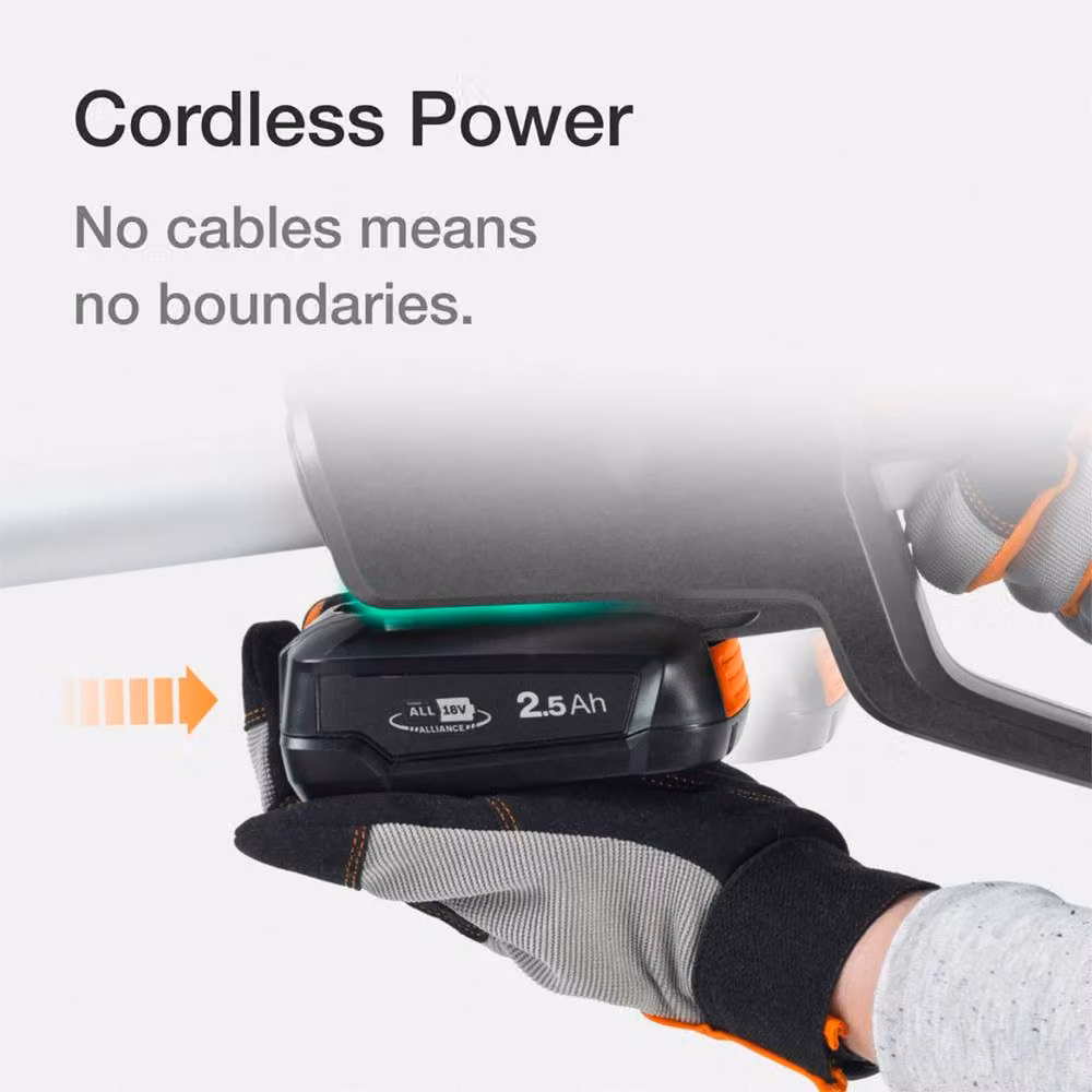Flymo UltraCut Reach 420 18V Cordless Reciprocating Hedge Trimmer in Orange and Grey – 8
