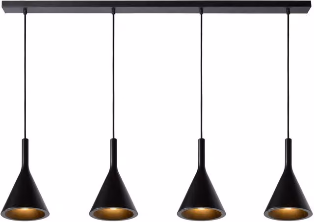 Lucide Gipsy Dimmable Adjustable Modern Bar Pendant Light, Black – 3