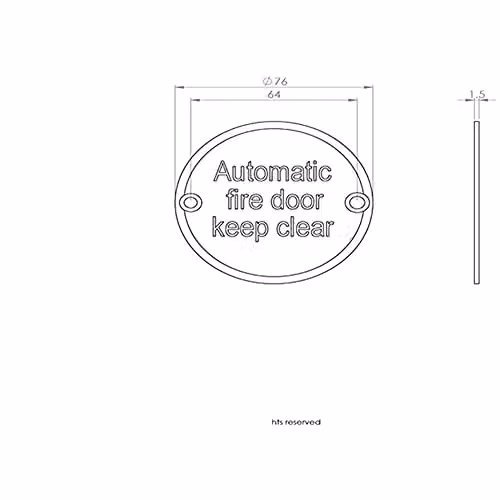 Loops 4 Pack Automatic Fire Door Keep Clear Plaques in Brushed Satin Stainless Steel, 7.6 cm Diameter – 3