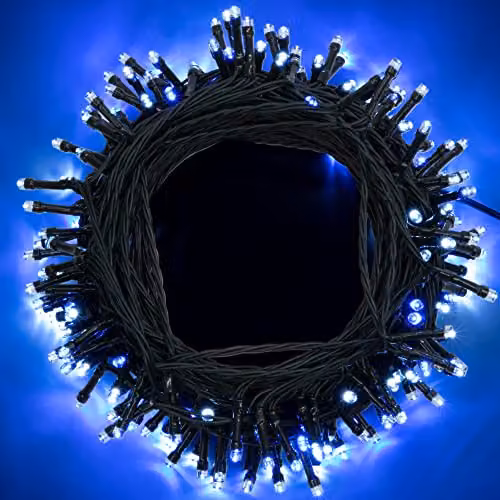 Globrite 200 LED Blue and White String Fairy Lights with Remote Control and Timer for Indoor and Outdoor Decoration – 11