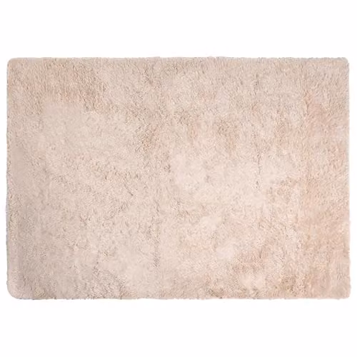 OHS Soft Fluffy Modern Shaggy Area Rug in Beige, W: 160 cm, D: 230 cm