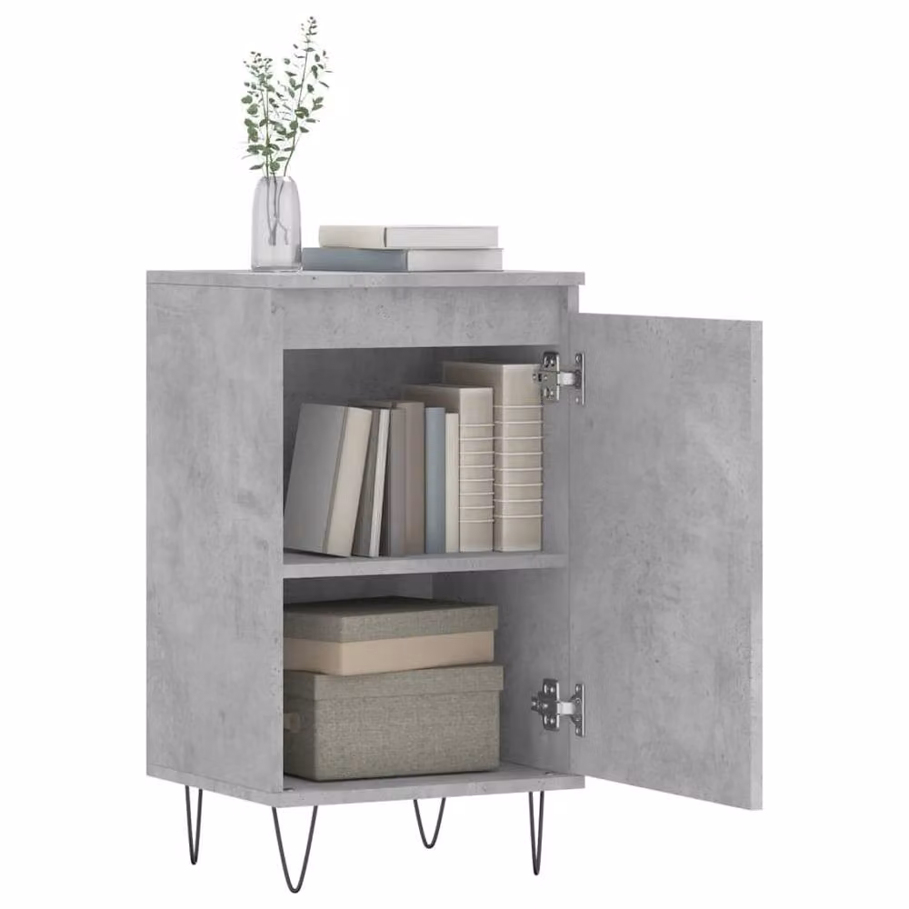 Berkfield Home Modern Sideboard in Concrete Grey, W/D/H: 40 x 35 x 70 cm – 2