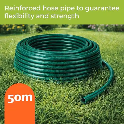 St Helens Home & Garden Green Reinforced Hosepipe Kit with 50m Hosepipe and Connectors – 2