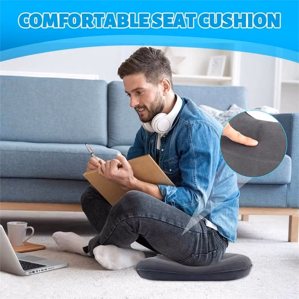 SPETLEK Large Inflatable Orthopaedic Donut Seat Cushion in Dark Grey, W: 120 cm x D: 150 cm – 4