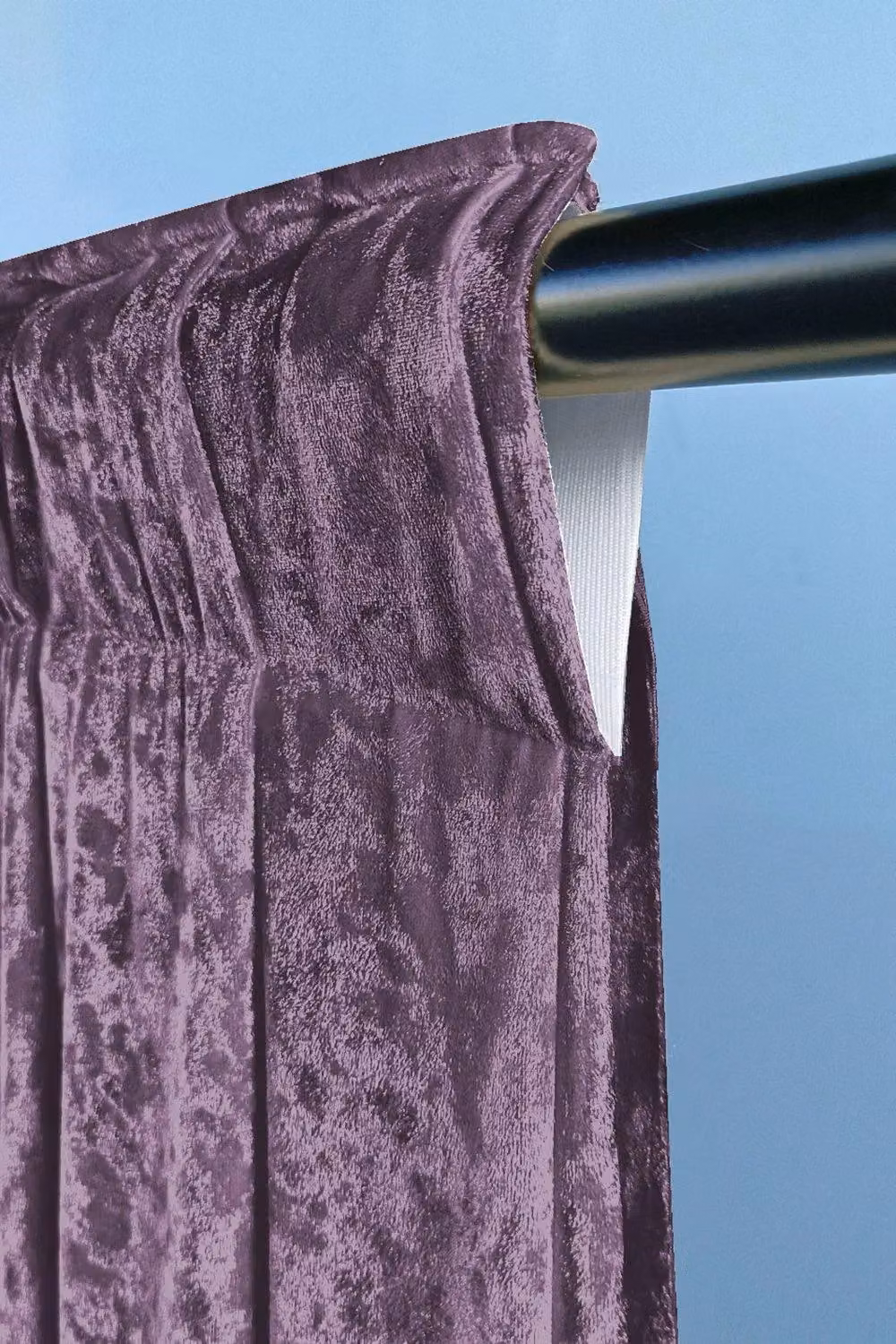 Neel Blue Velvet Backdrop in Blue and Purple, W: 4 m, H: 1 m