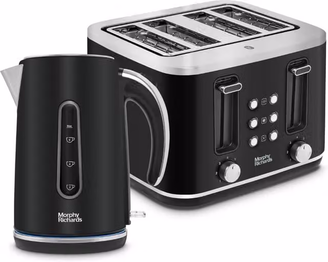 Morphy Richards Motive Kettle and Toaster Set in Black