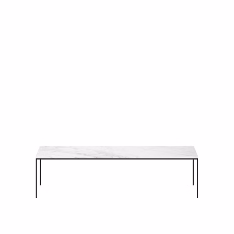 Dome Deco MOMA Art Deco Marble Coffee Table in White