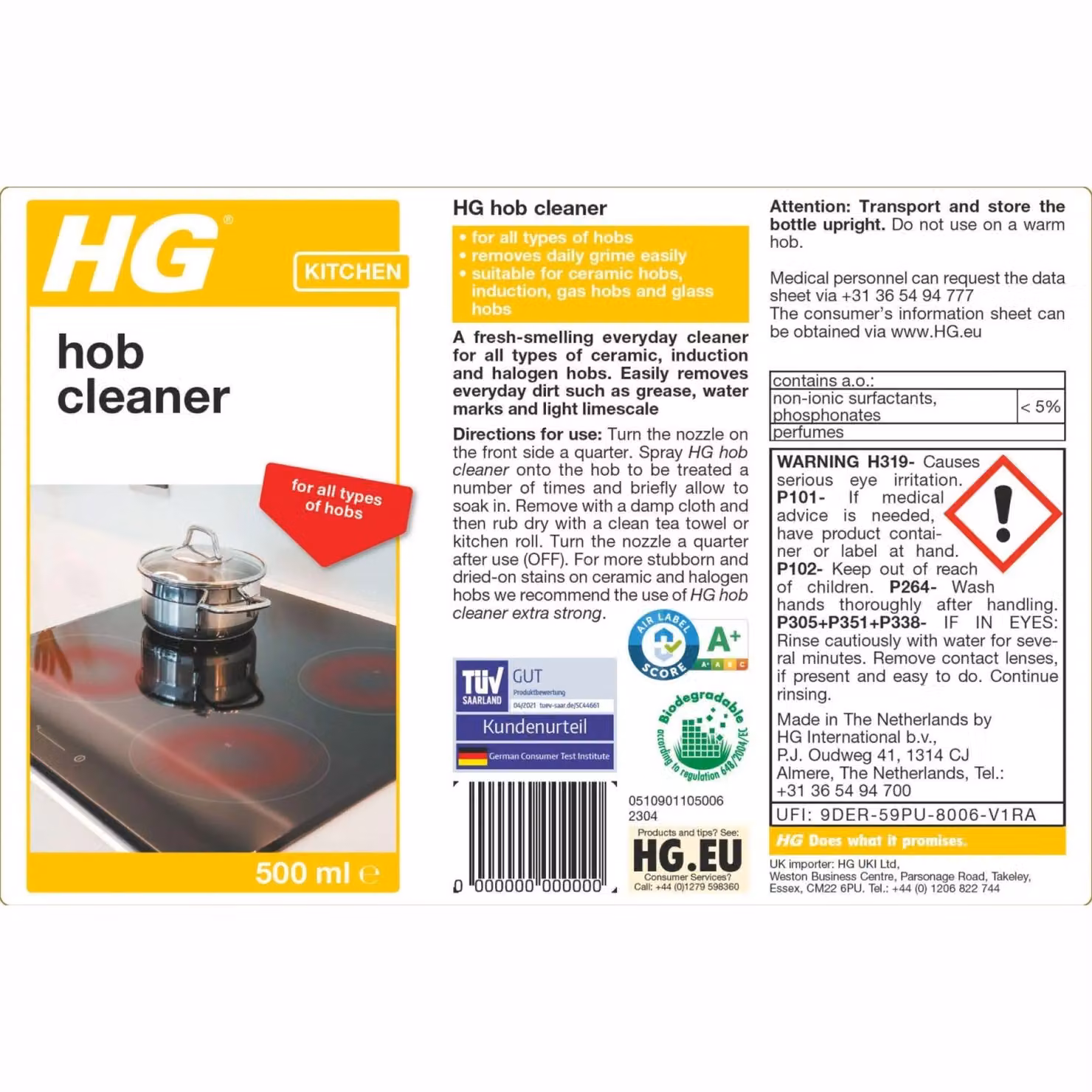 HGL HG Hob Cleaner, 500ml, White – 2