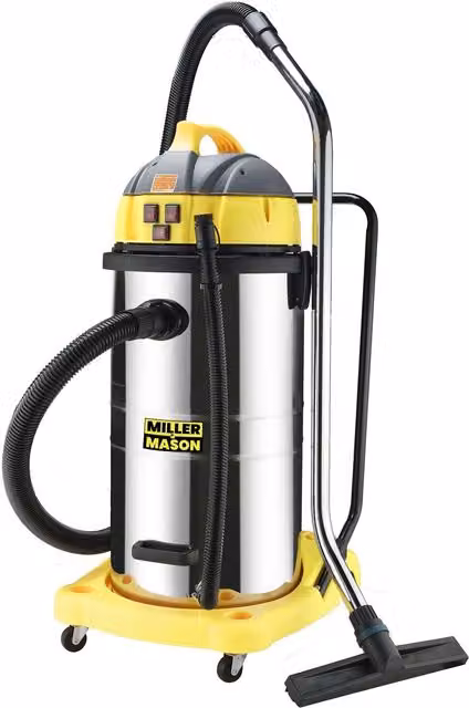 Miller & Mason Yellow Stainless Steel Industrial Wet and Dry Vacuum Cleaner