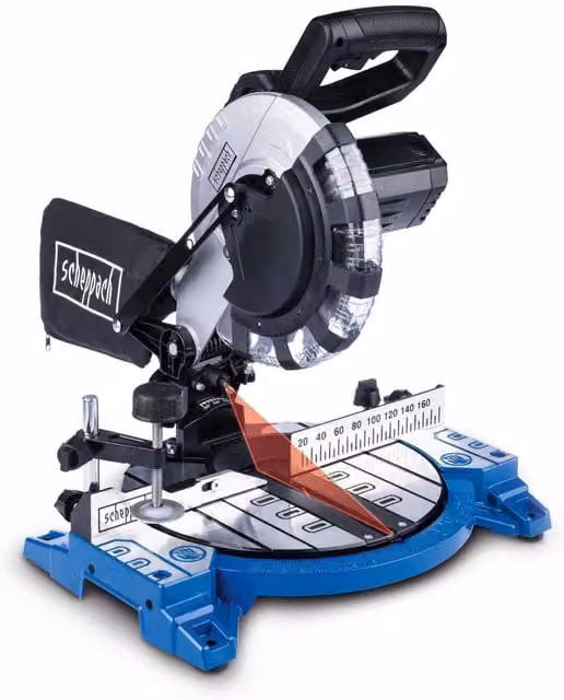 Scheppach HM210L 210mm Benchtop Compound Mitre Saw, Blue