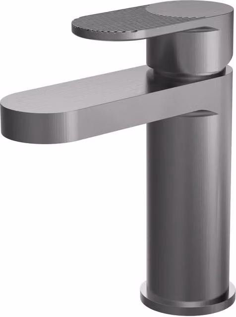 Balterley Rileyhill Fluted Mono Basin Mixer Tap with Pop-Up Waste in Brushed Pewter Silver – 1