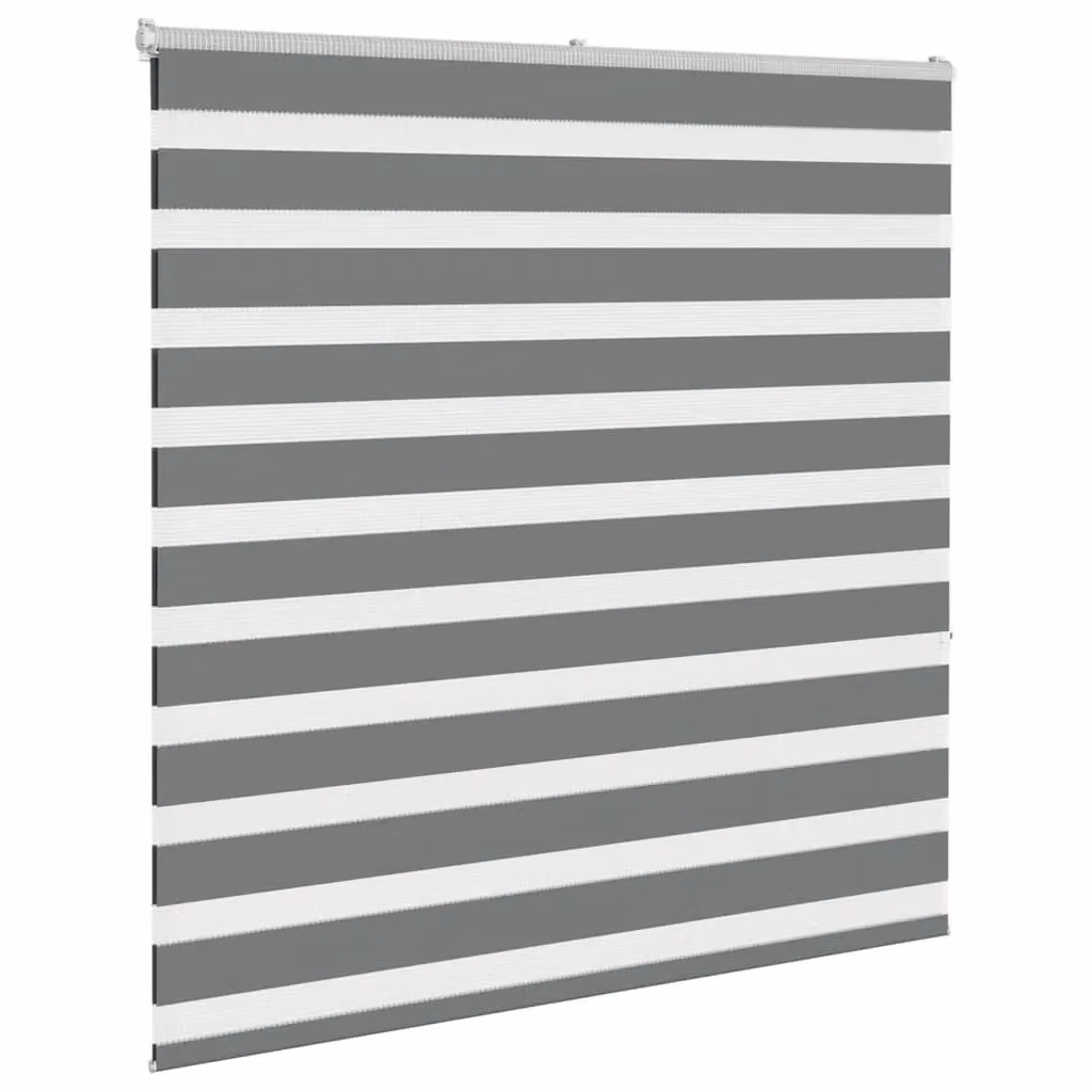 Berkfield Home Zebra Blind in Dark Grey, W: 140 cm, H: 150 cm – 3